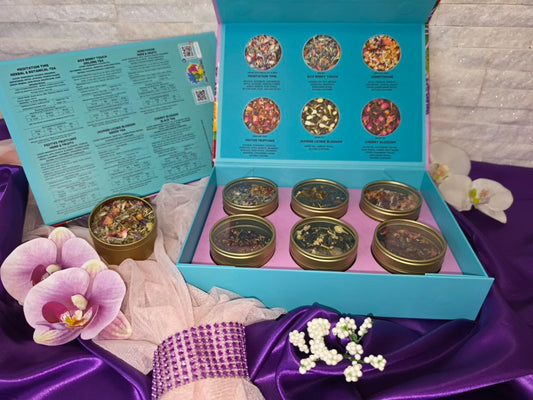 J&A Tea House Luxury Loose Leaf Tea Collection Gift Set – 6 Premium Tea Blends (195g)